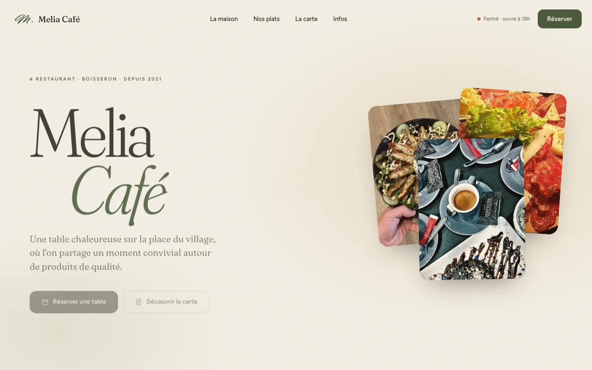 Site du Melia Café